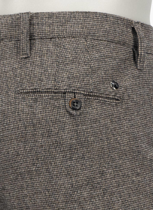 Alberto, Hose, Slim Fit, Wolle waschbar, greige meliert