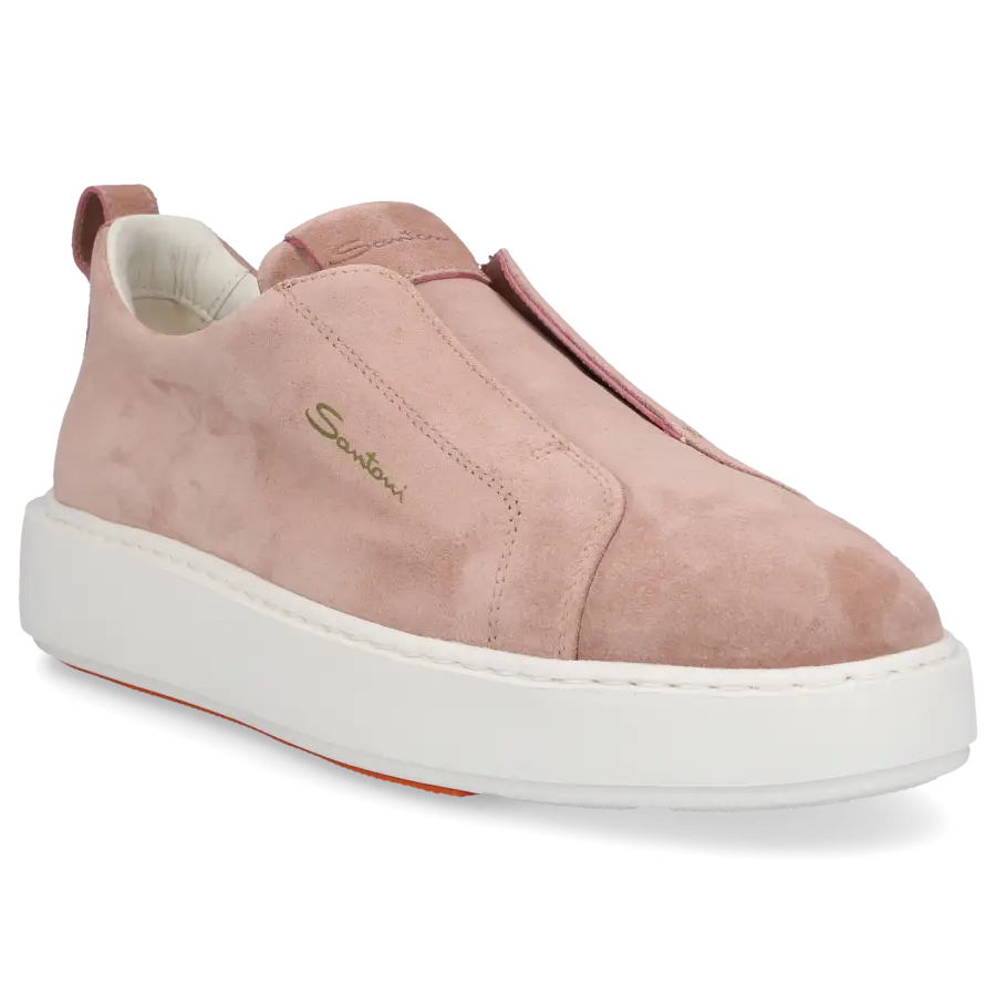 Santoni - Slip Ons Sneaker 61224 Veloursleder - pink