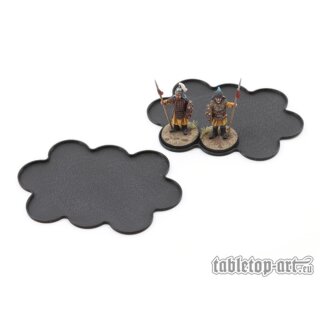 Movement Tray - Flat Bases - 25mm 10s Cloud - Black (2)