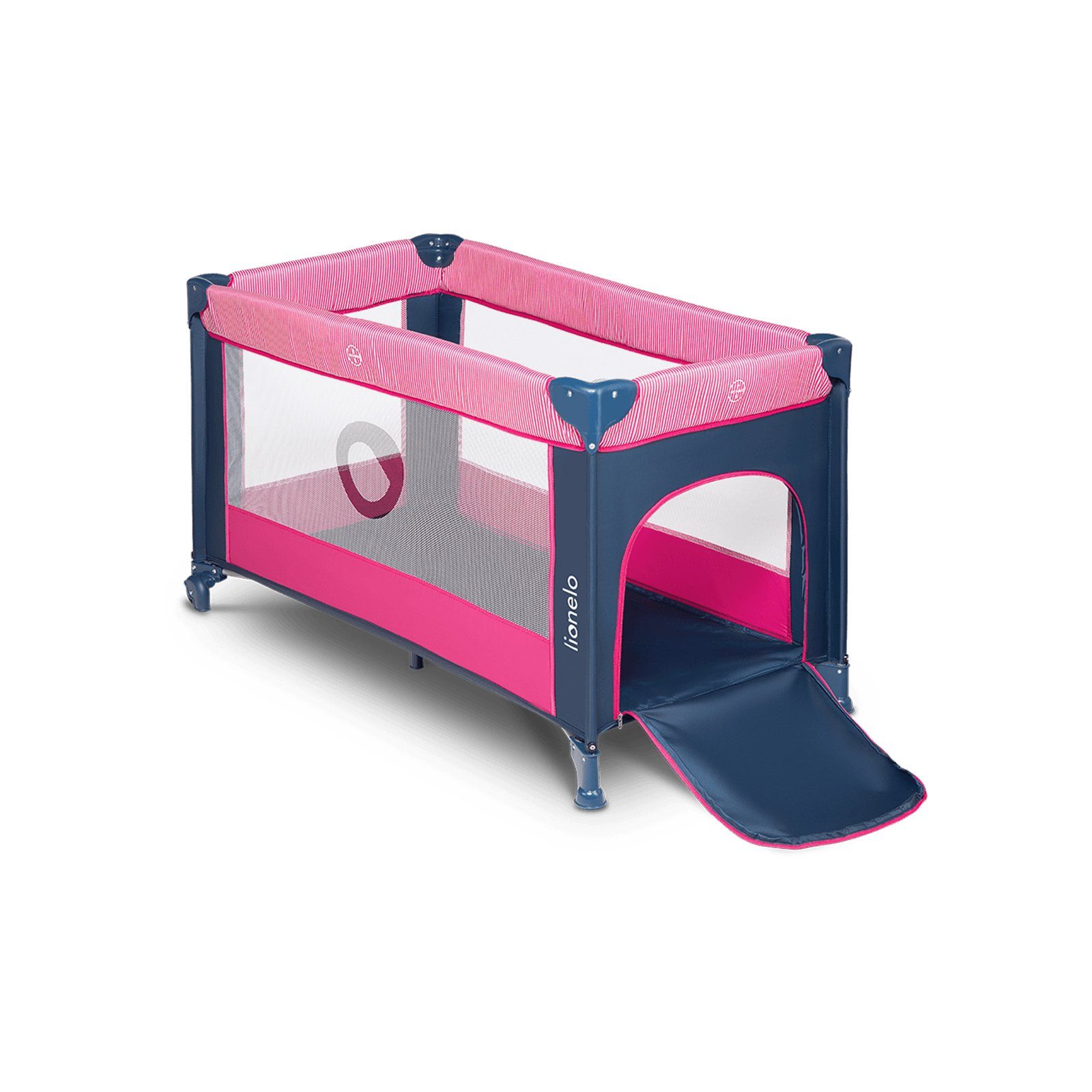 lionelo Baby-Reisebett Stefi, 120x60 cm Tragetasche Klappbaren Seiteneingang