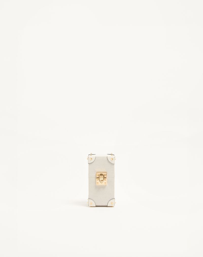 Valentino Garavani 100ml parfumeæske i kanvas, kalveskind og metalnitter