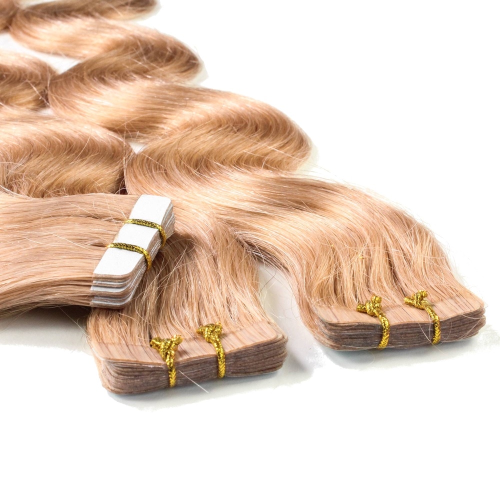 hair2heart Extensions adhésives cheveux naturels #18 Noisette extensions