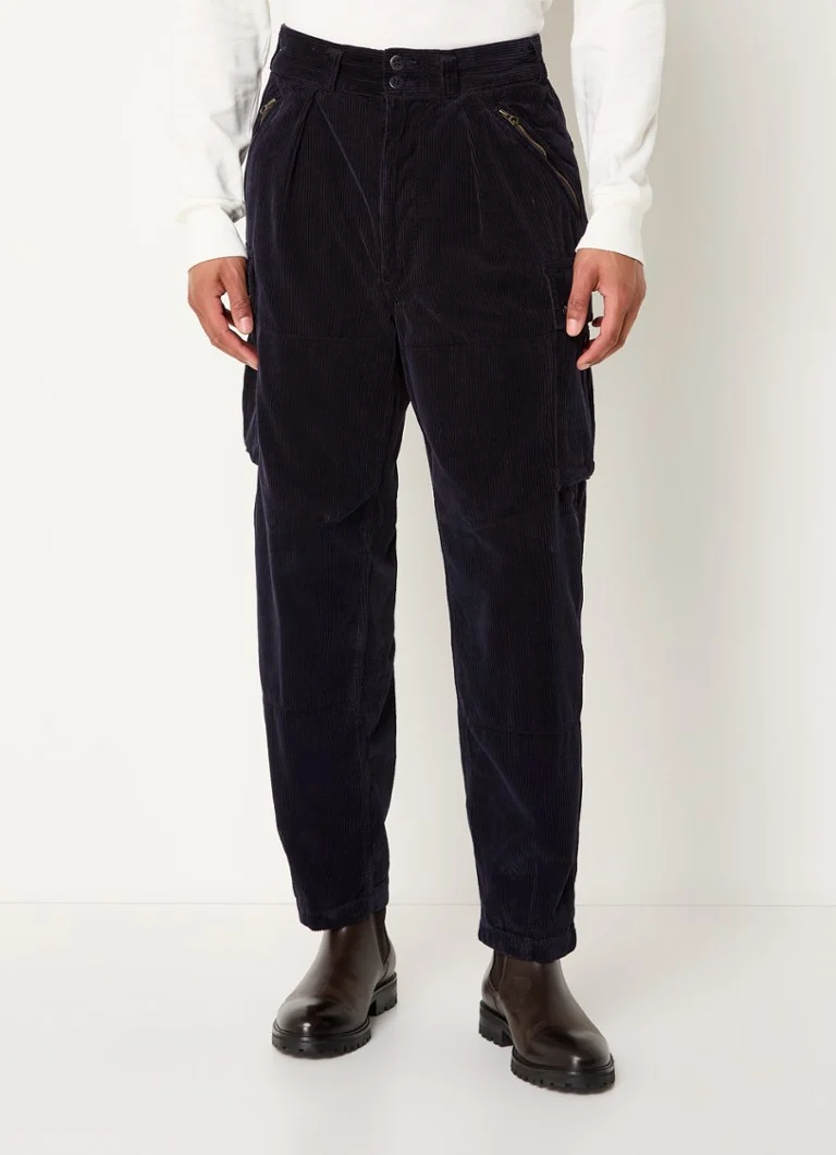Ralph Lauren Tapered fit corduroy trousers with zip pockets