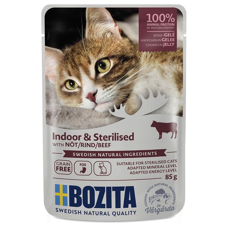 Bozita Häppchen in Gelee Indoor & Sterilised 12 x 85 g | bitiba %
