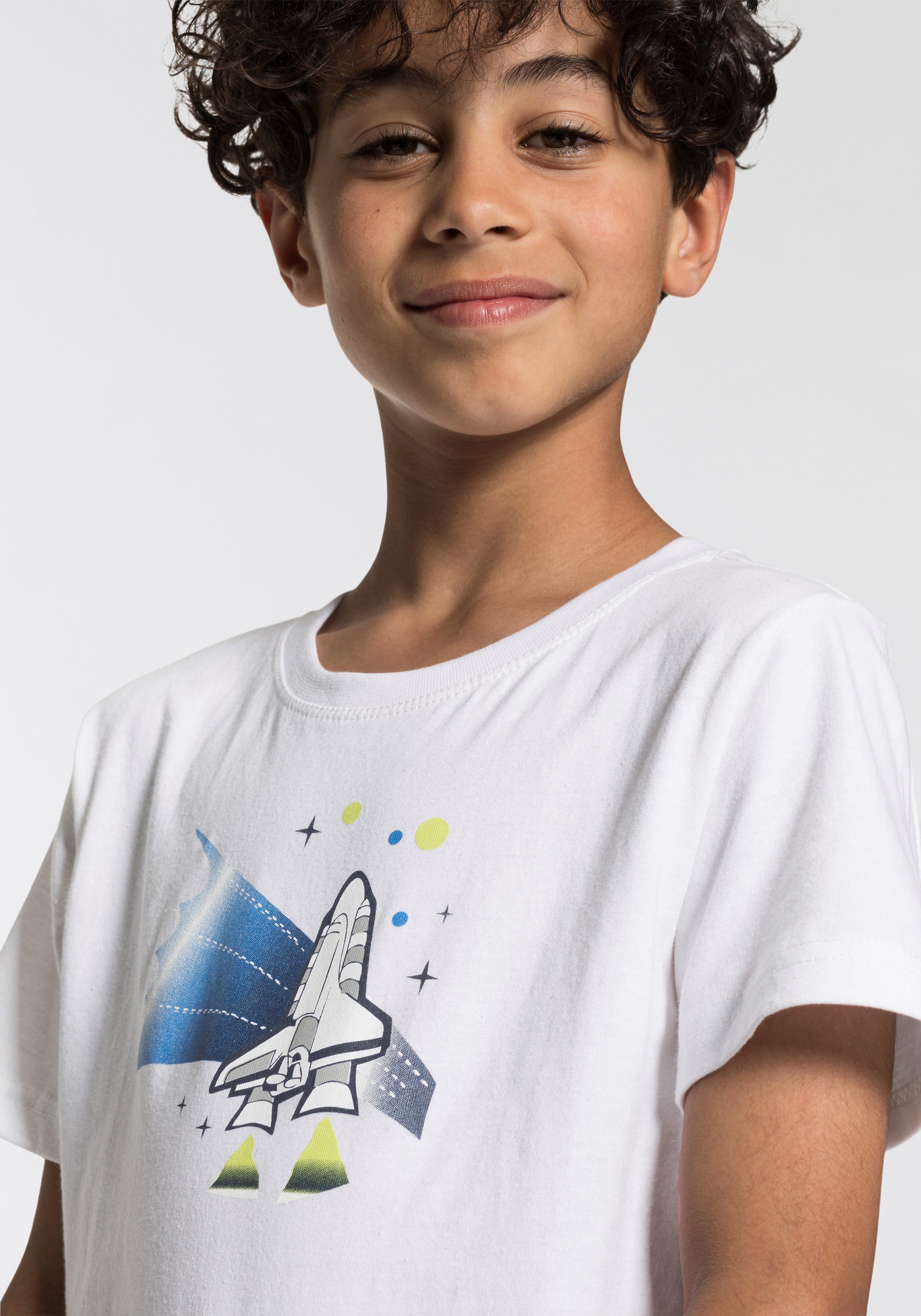 Scout T-Shirt SPACE (Packung, 2er-Pack) aus Bio-Baumwolle