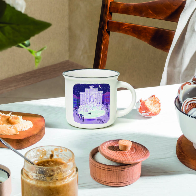 Xícara de porcelana - Cup-Puccino - Coleção Cidades do Mundo
