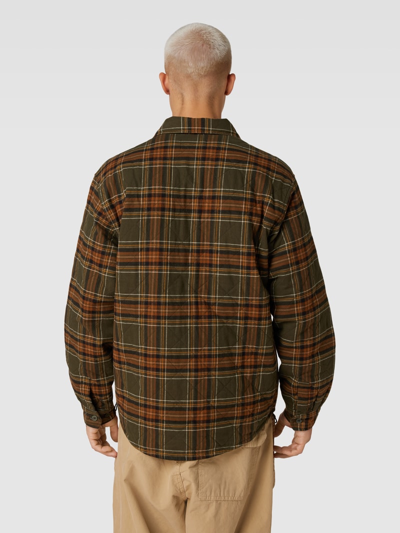 Freizeithemd mit Label-Detail Modell 'WILES' in schilf