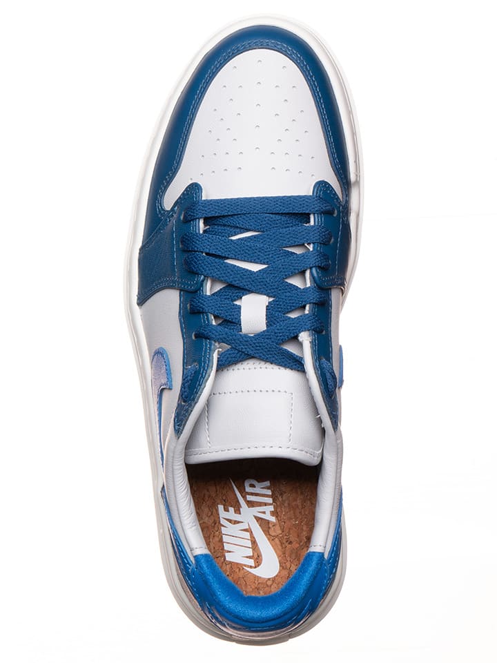 Air Jordan Leder-Sneaker ''1 Elevate Low'' in Weiß/ Blau günstig kaufen