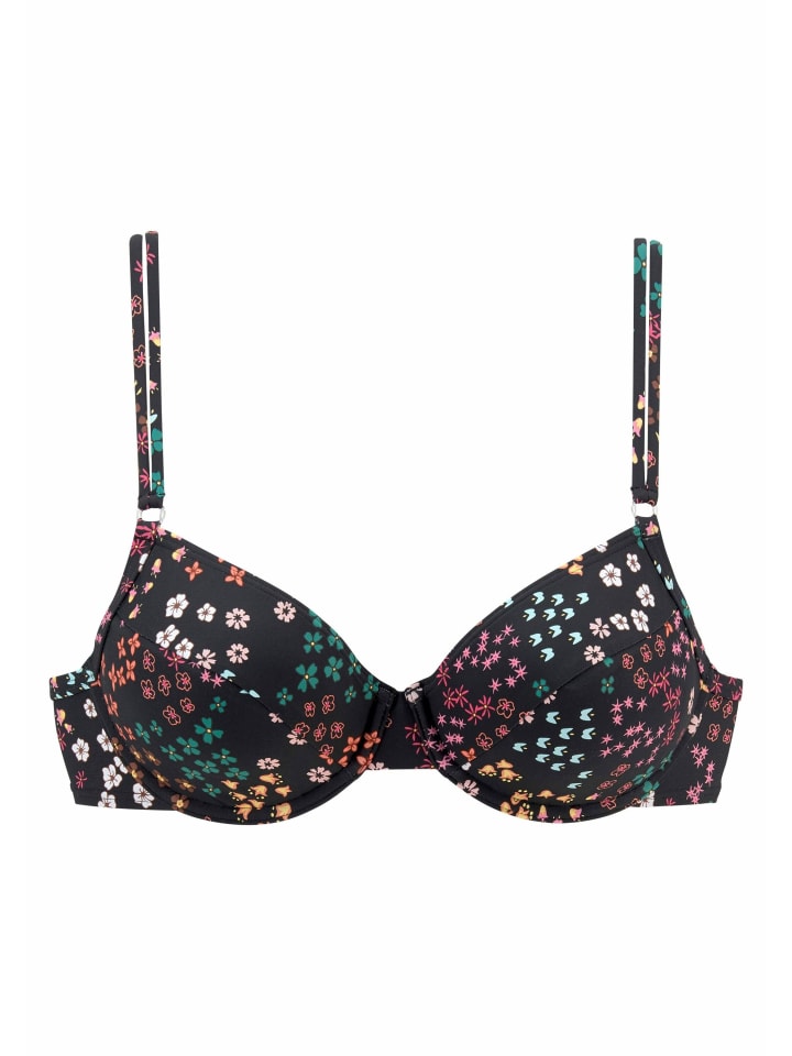 s.Oliver Bügel-Bikini-Top in schwarz-bedruckt günstig kaufen