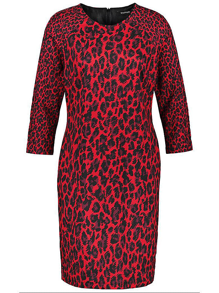 TAIFUN Kleid in Rot/ Schwarz günstig kaufen 40