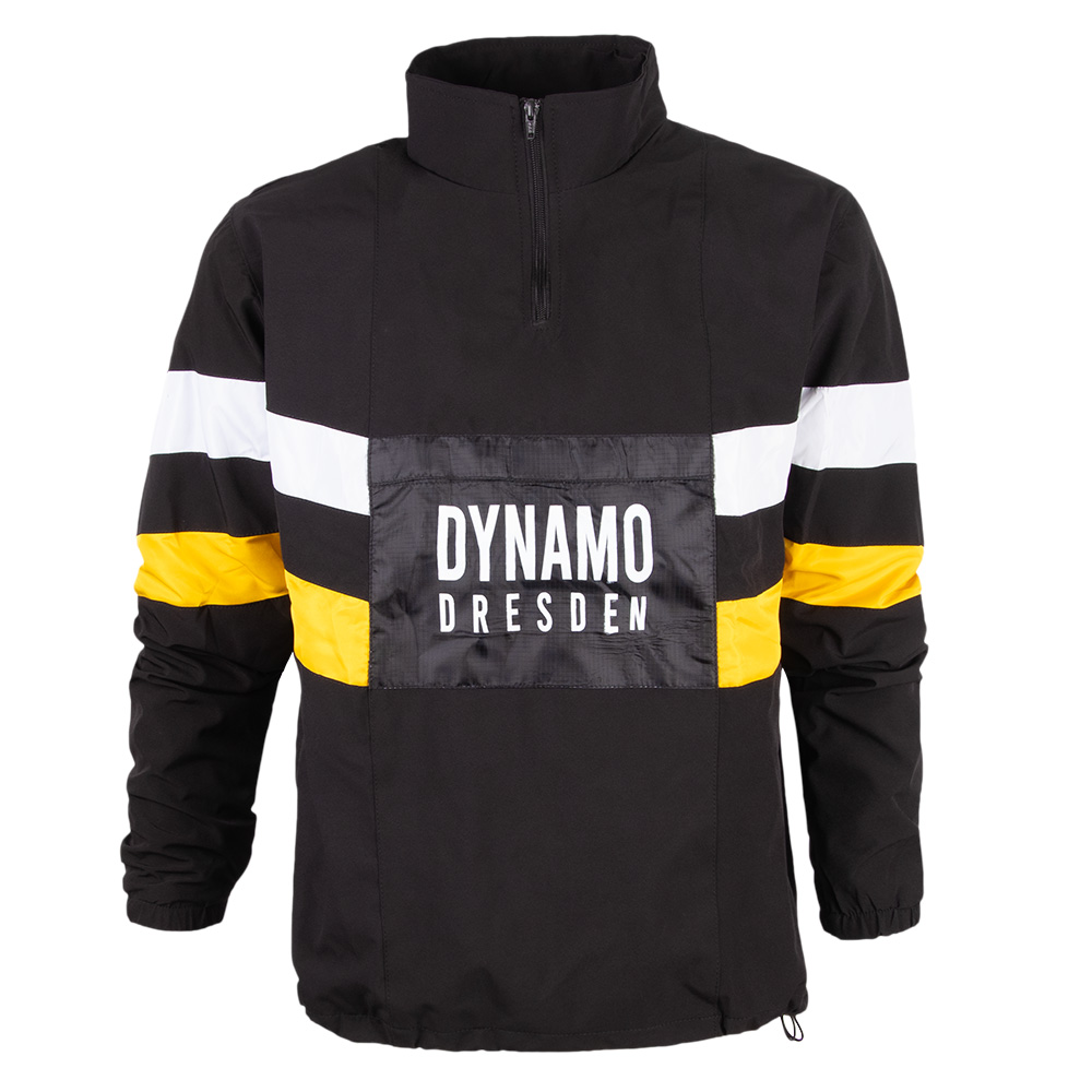 Windjacke HALF ZIP Streifen schwarz-gelb