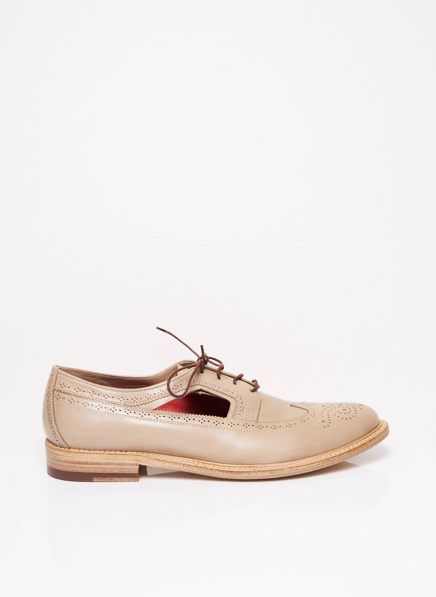 Santoni Derby Femme couleur beige