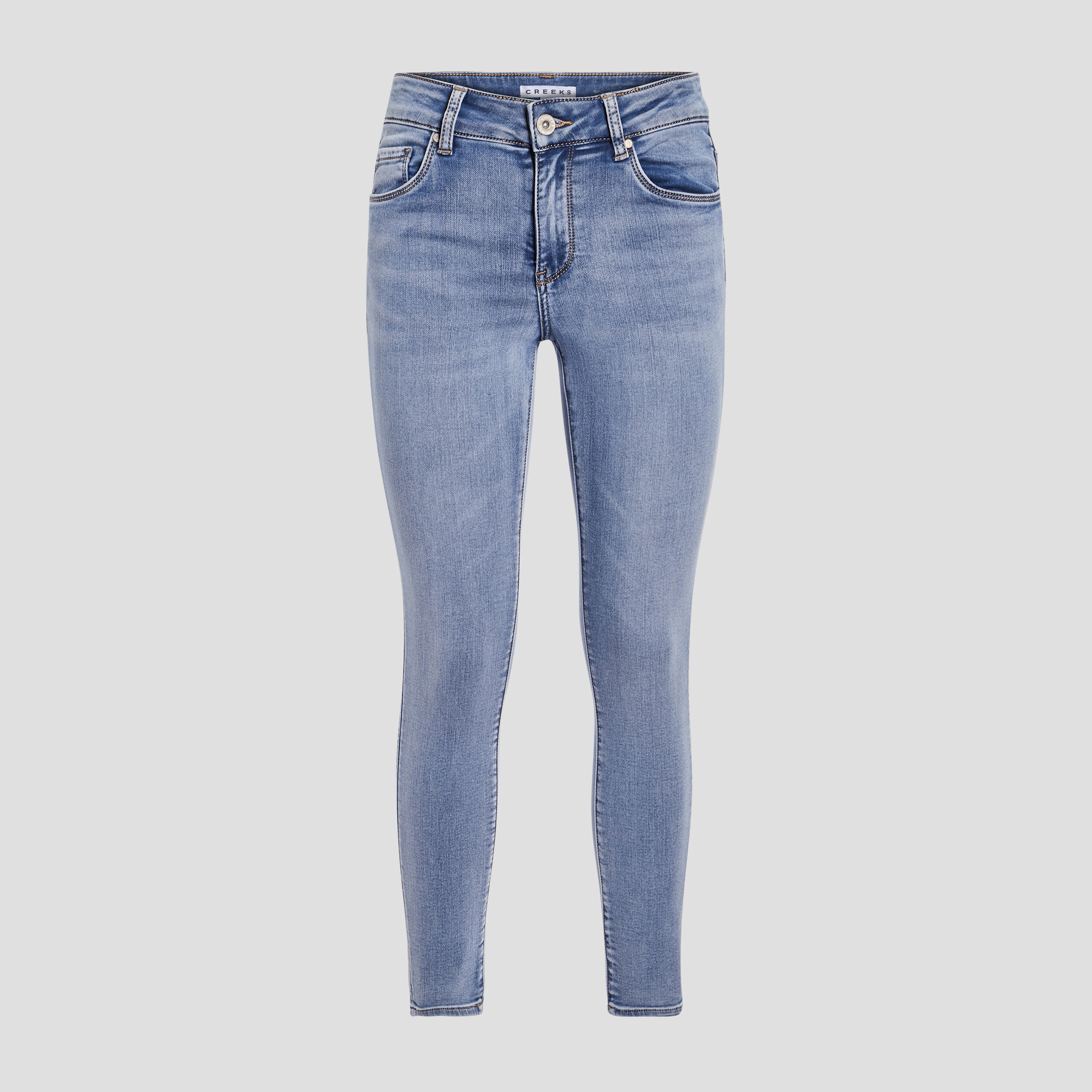 Jeans slim 7 8ème Creeks denim double stone femme | La Halle