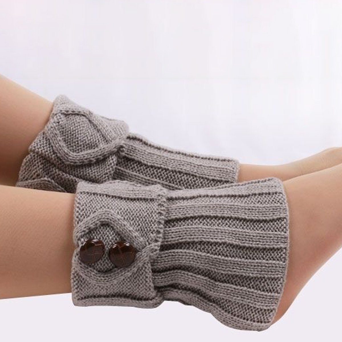 Jormftte Beinstulpen Damen Winter Stricken Stulpen Socken,Strickstiefel Beinstulpen