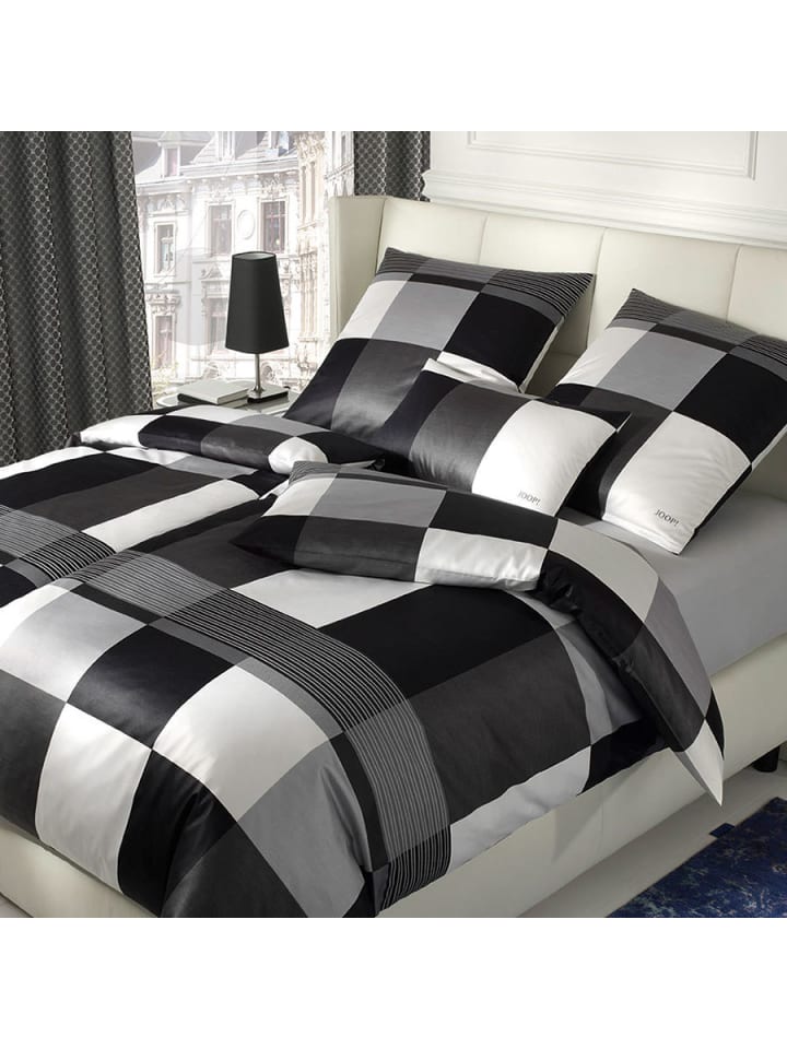 JOOP! Bettwäsche Plaza Squares in black günstig kaufen