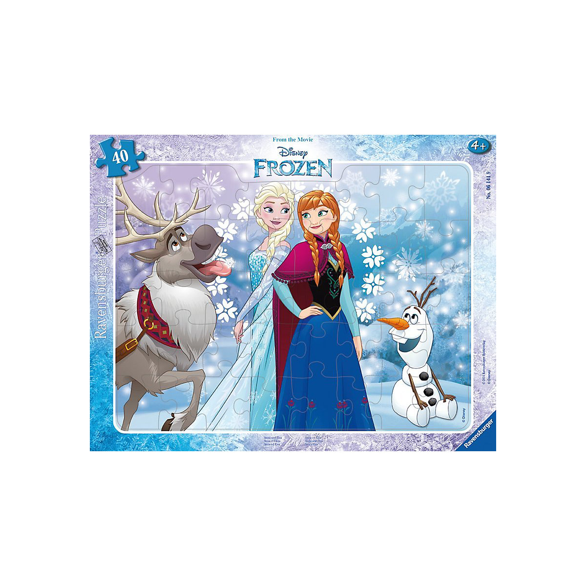 Rahmen-Puzzle, 40 Teile, 32,5x24,5 cm, Die Eiskönigin Anna und Elsa
