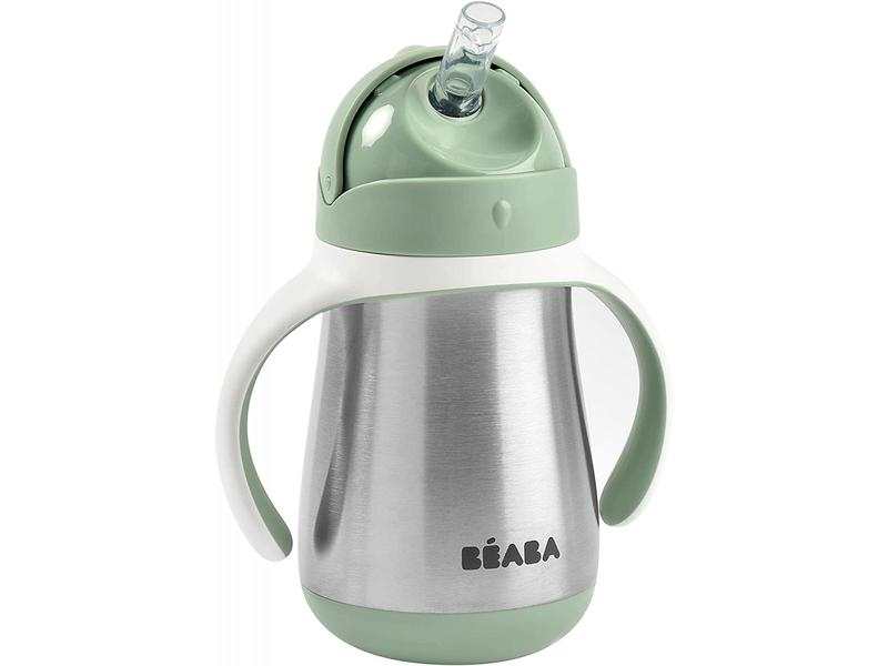 Tasse paille inox 250 ml vert sauge