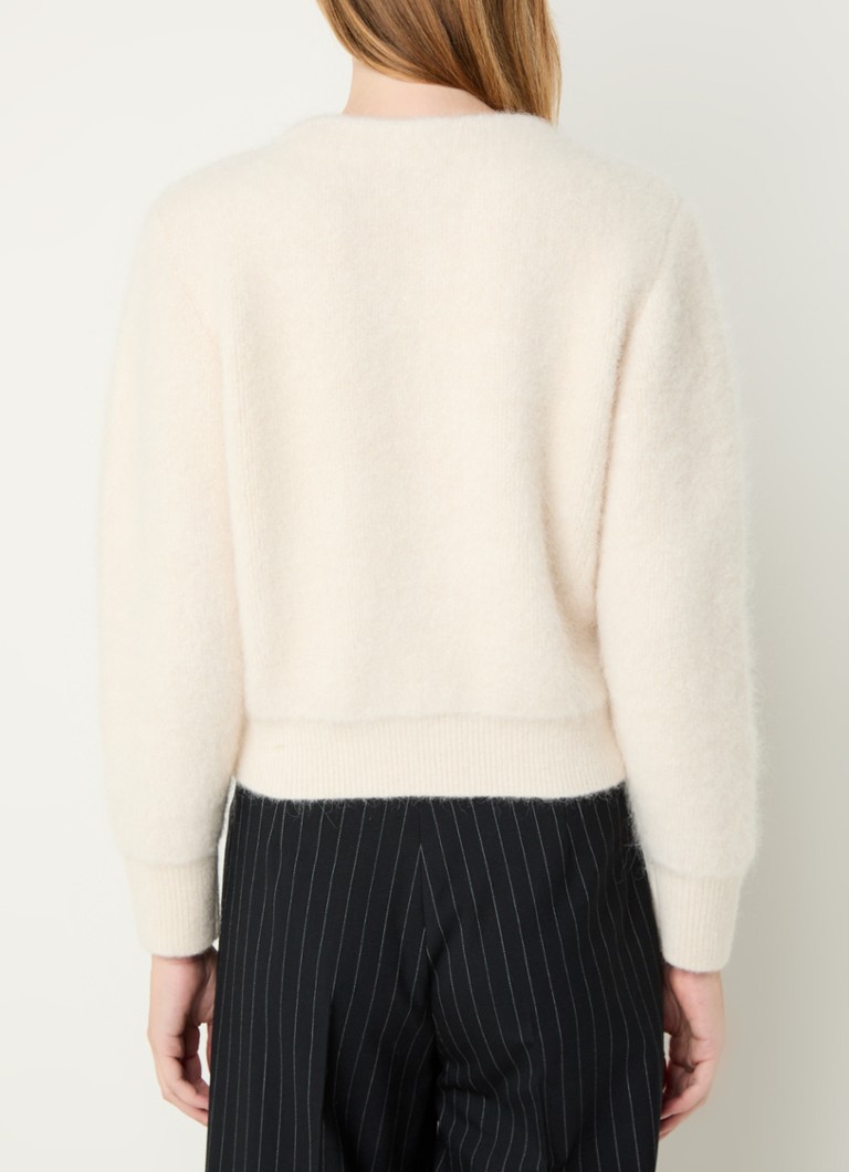 Sandro  Fijngebreid vest in alpaca wolblend