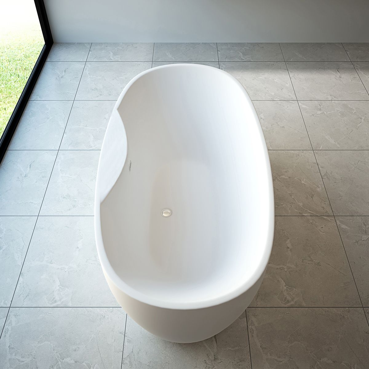 TroniTechnik Freistehende Badewanne Acrylbadewanne Standbadewanne Anafi 170cm x 80cm x 58cm