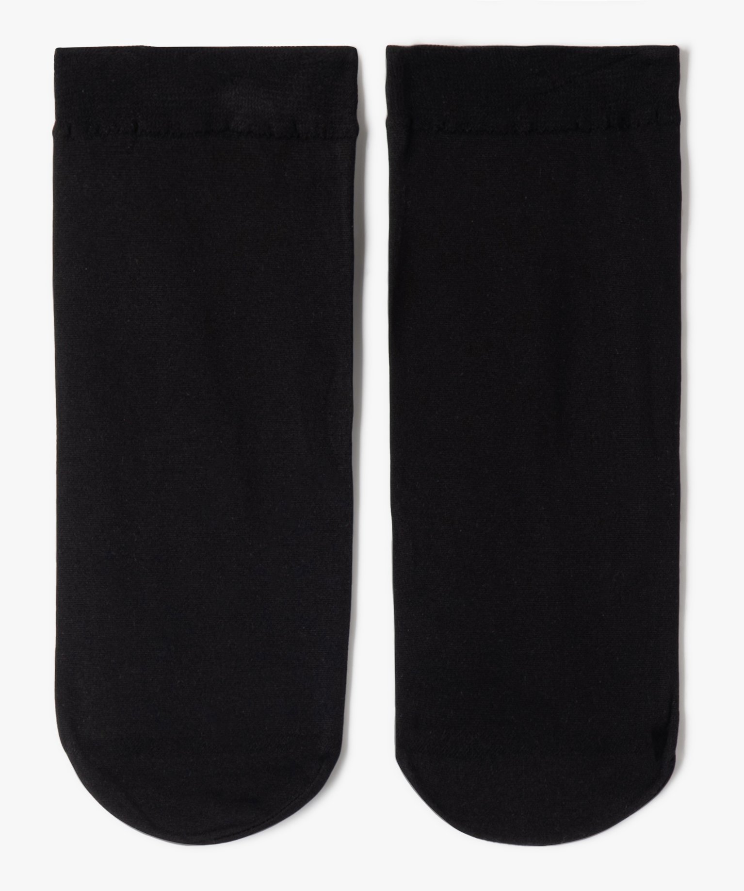 Socquettes opaques veloutées femme (lot de 2 noir | GEMO