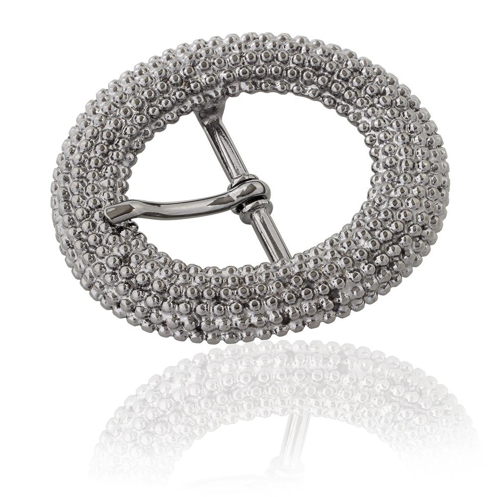 FREDERIC HERMANO Gürtelschnalle 40mm Metall Silber - Buckle Crest - 316507530020