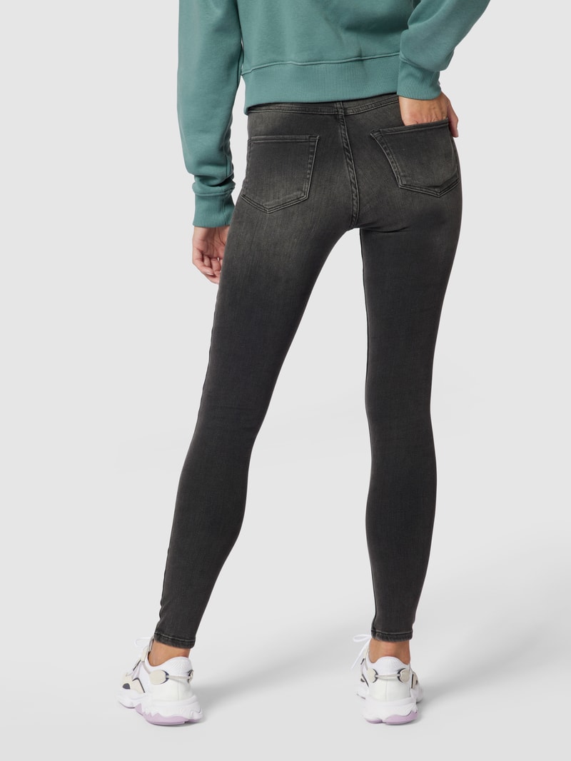 High Waist Skinny Fit Jeans mit Stretch-Anteil in schwarz