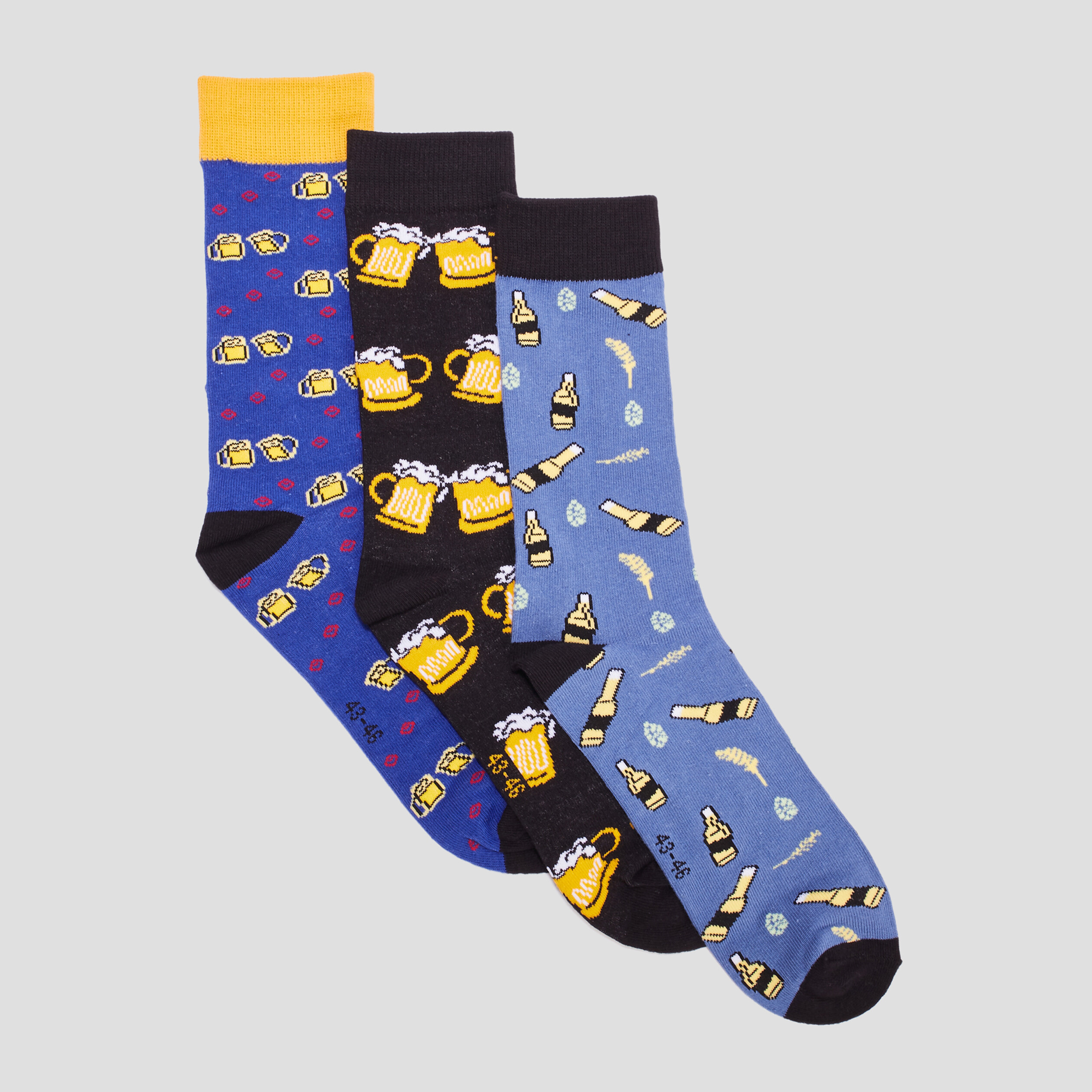 Lot 3 paires chaussettes multicolore homme | La Halle