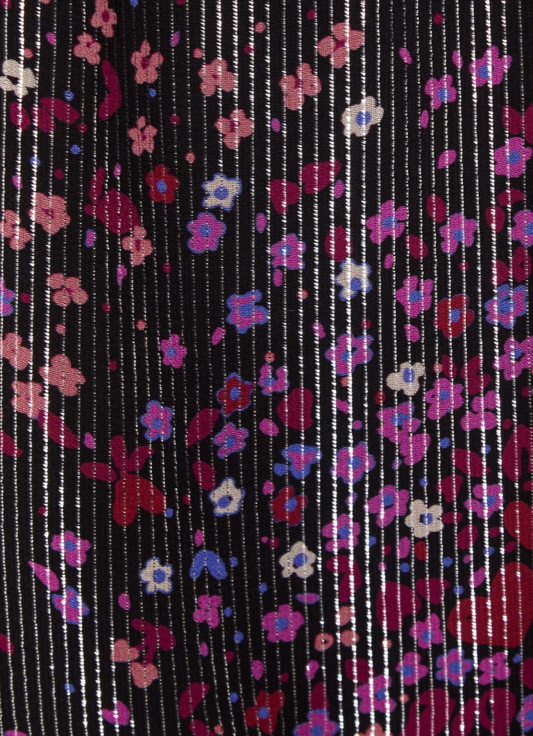Blusa semitrasparente Frida di Fabienne Chapot con lurex e stampa floreale