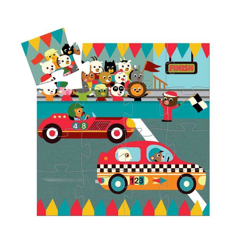 Puzzle bolide 16 pièces Djeco
