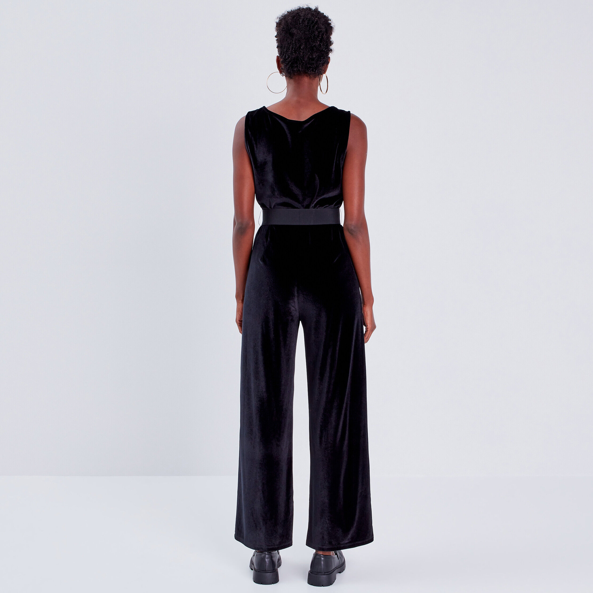 Combinaison pantalon velours noir femme | Cache Cache
