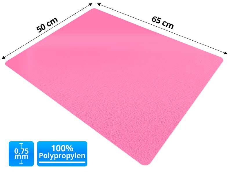 Office Marshal Schreibtischauflage Polypropylen Pink 650 x 500 mm