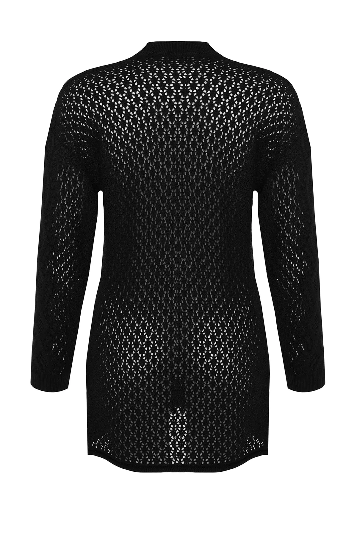 Trendyol Modest  Schwarzer durchbrochener Strickpullover TCTAW22AK0089