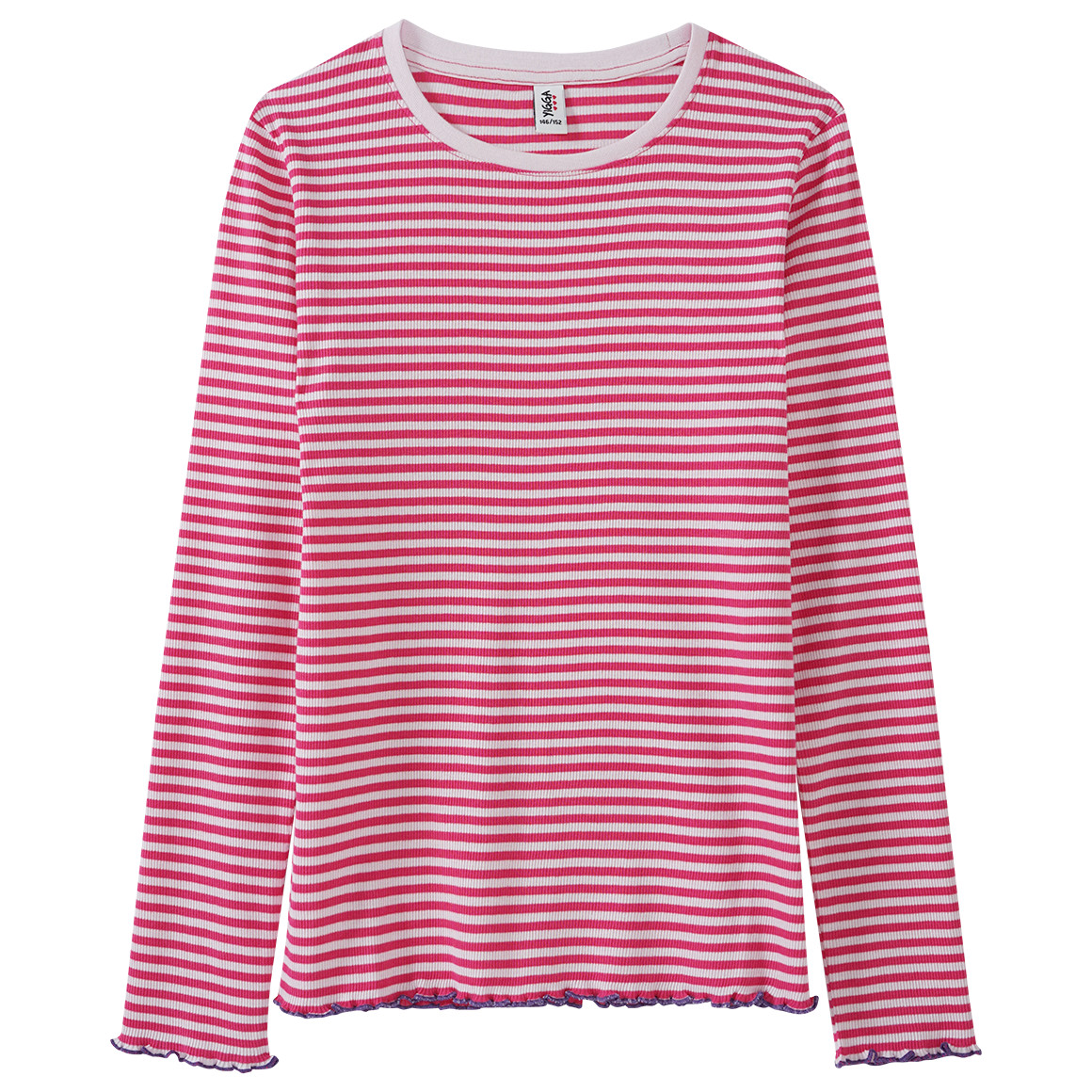 Mädchen Langarmshirt in Rippqualität