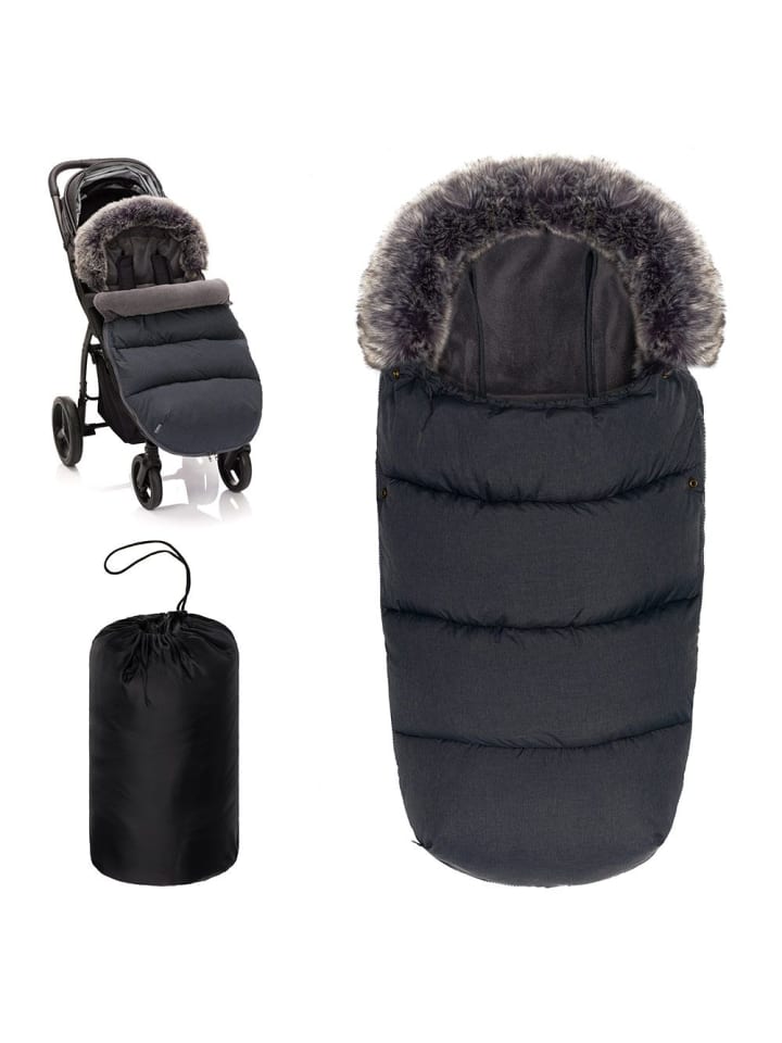 Zamboo Universal Thermo-Fleece Fußsack mit Fellkragen in grau günstig kaufen onesize