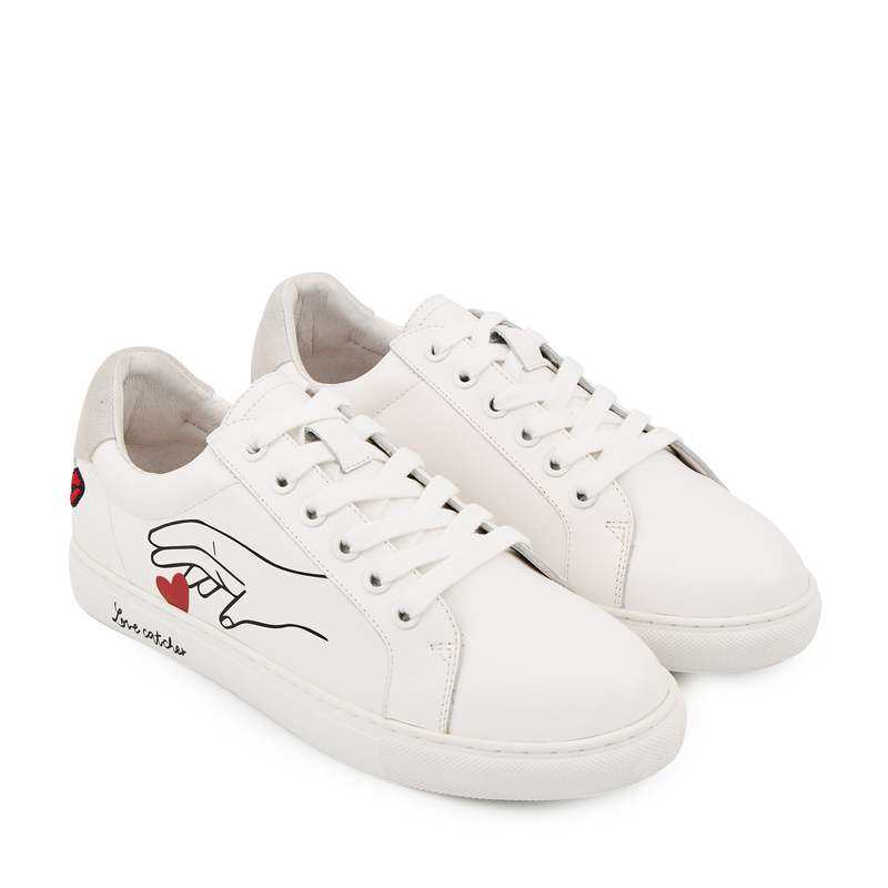 Baskets en cuir Simone artdesmaux love catcher