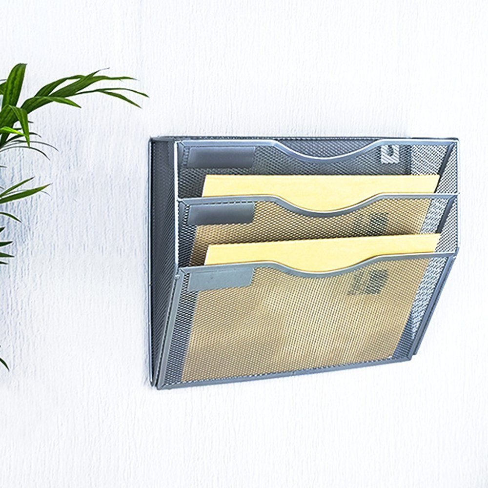 Zimtky Zeitungsständer Zeitungsständer Zeitungsständer Mesh, schwarze/Silber