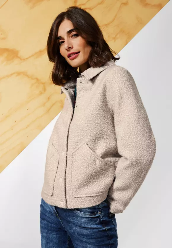 CECIL Jacke in Curly Wolloptik