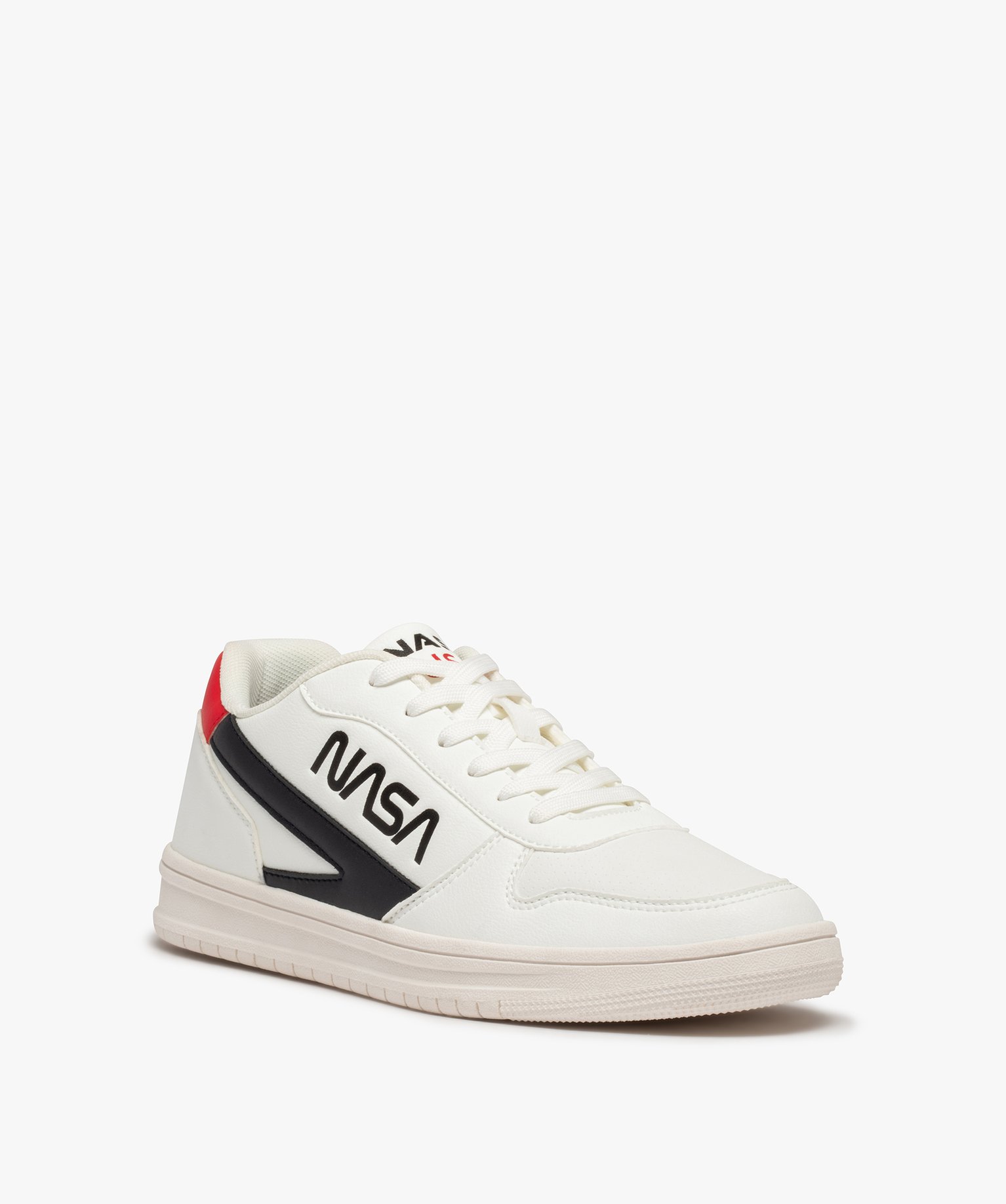 Baskets homme bicolores à lacets – Nasa blanc | GEMO