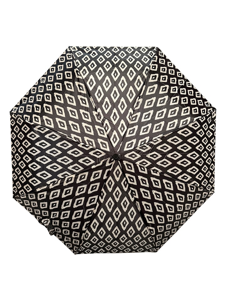 Impliva Taschenschirm in Schwarz/ Beige - Ø 90 cm günstig kaufen onesize