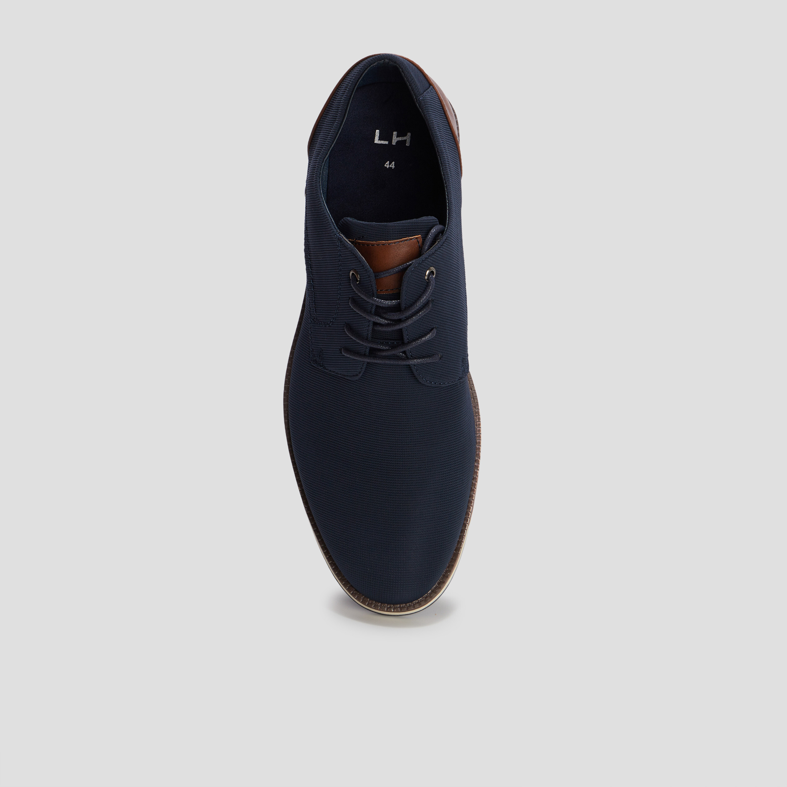 Derbies plates à lacets bleu marine homme | La Halle