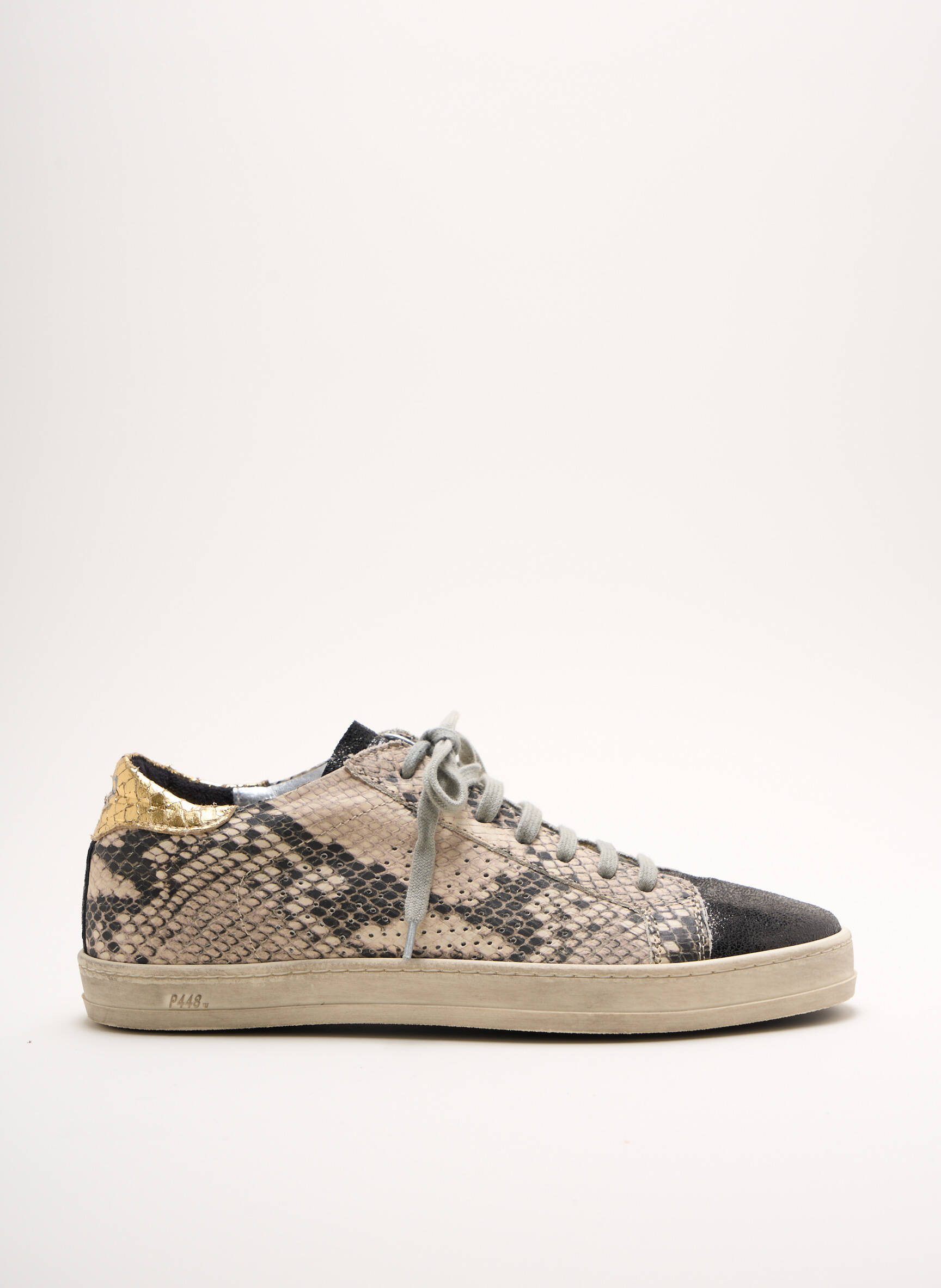 P448 Baskets Femme couleur beige