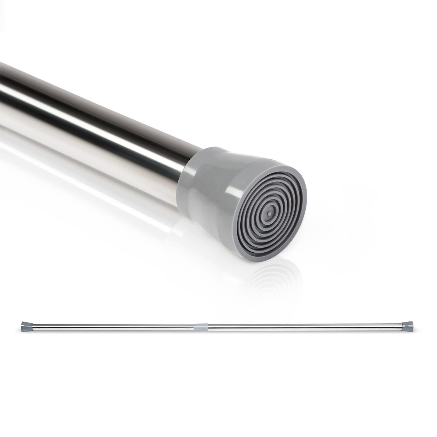 Vorhangstange Stamina L Teleskopstange Duschvorhang 110-200cm rutschfest, Blumfedt, Ø 35 mm, 1-läufig, ausziehbar, ohne Bohren, Metall