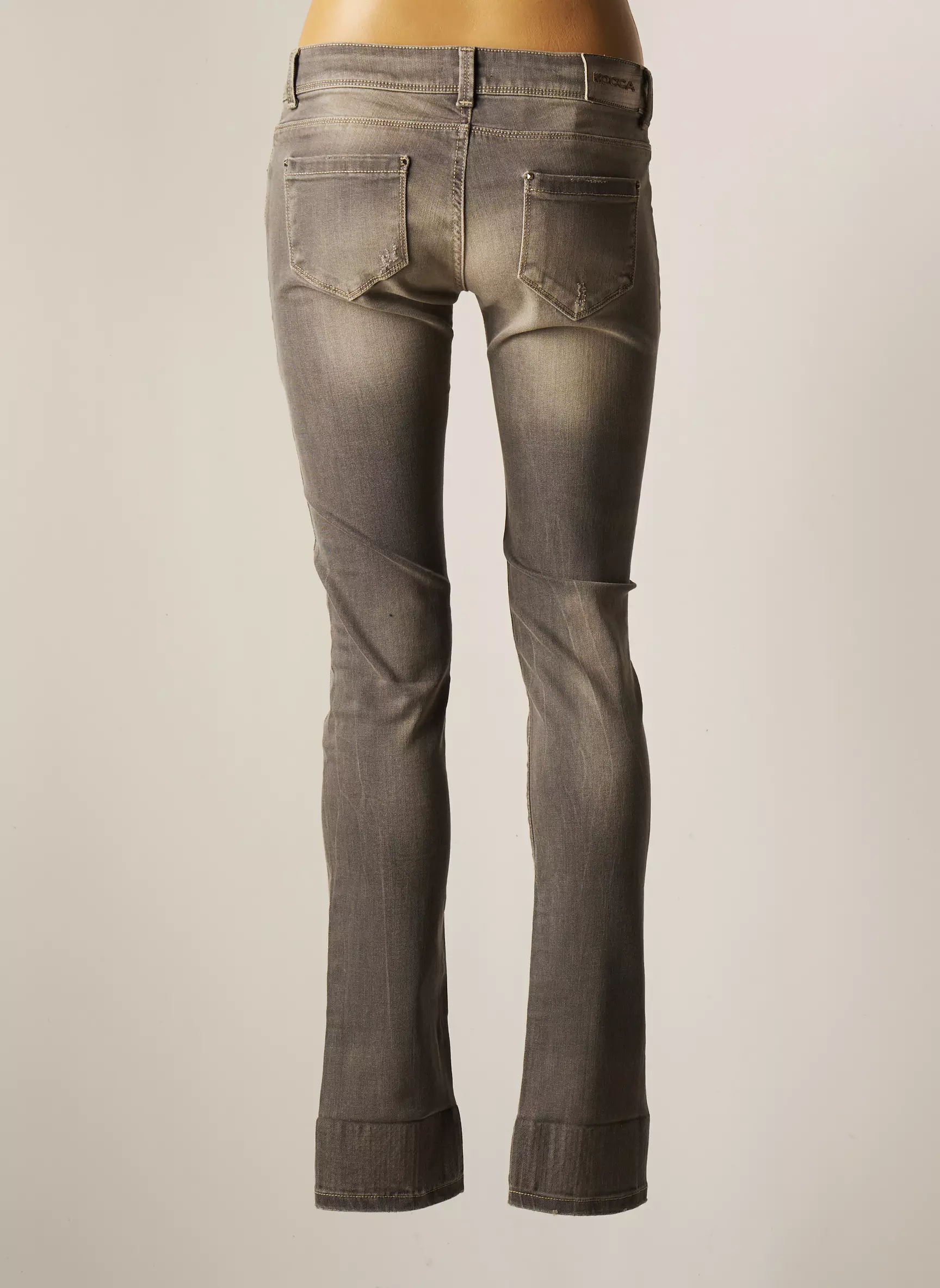 Kocca Jeans Coupe Slim Femme couleur gris