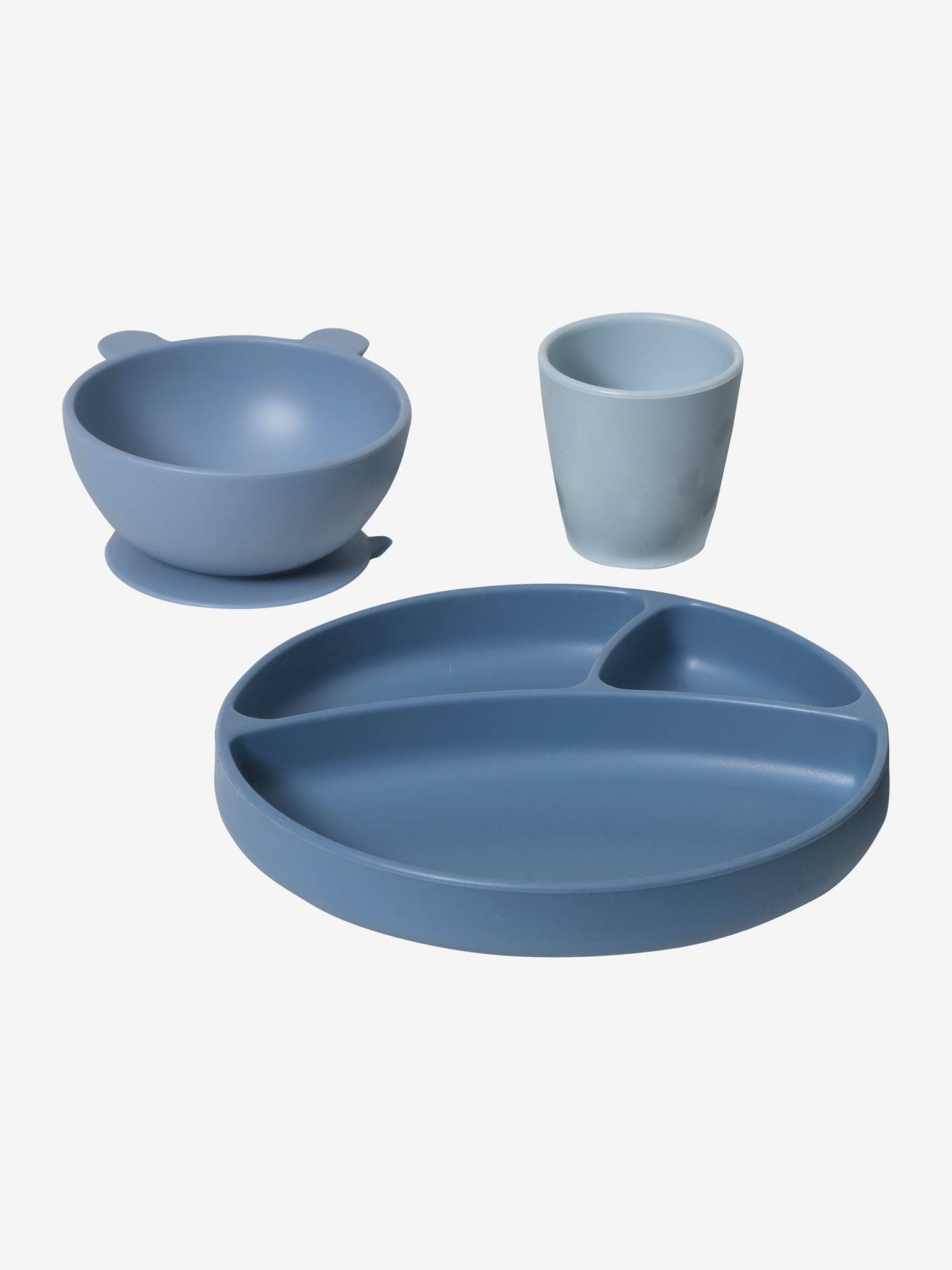Coffret repas en silicone set baby blue