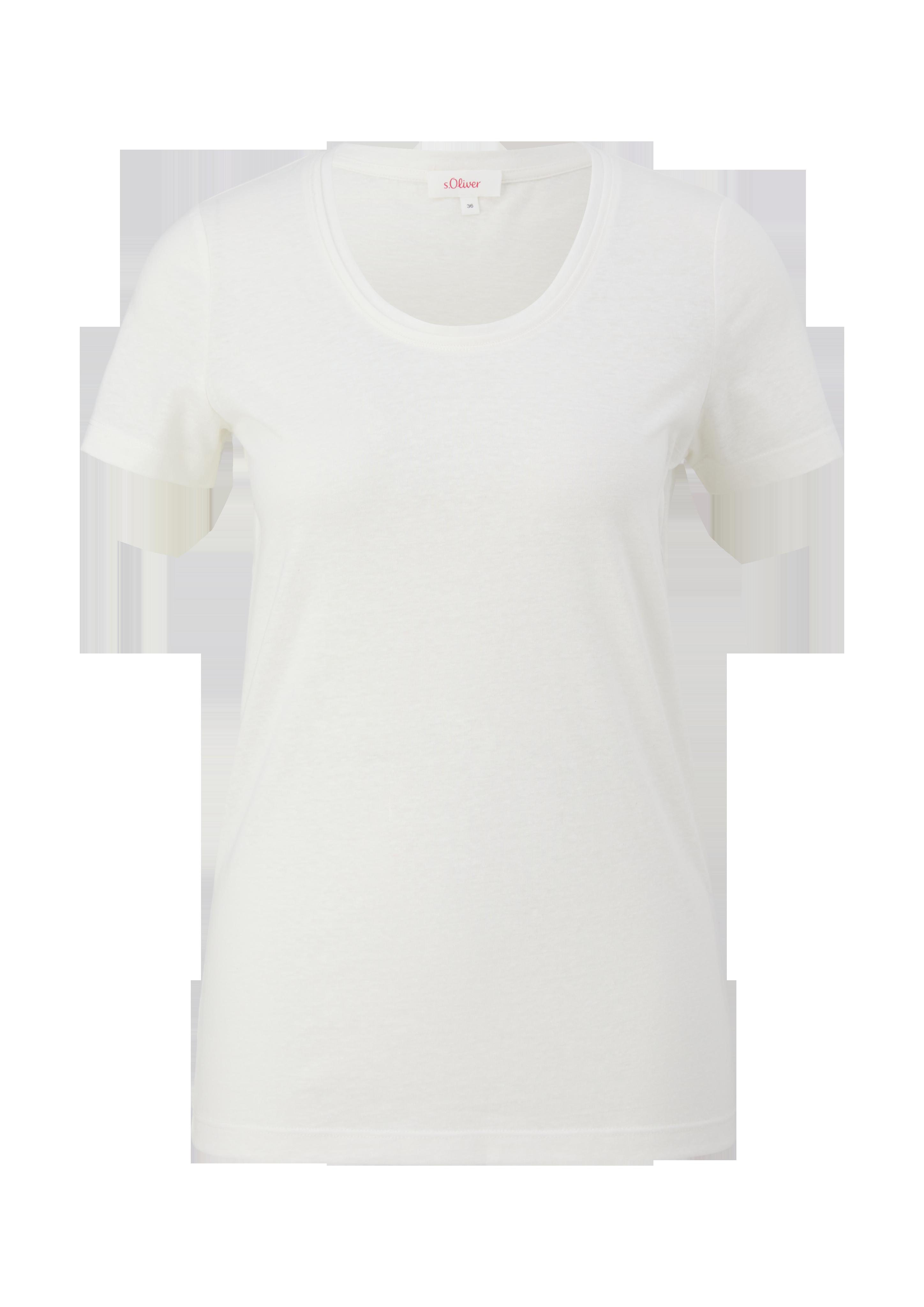 T-Shirt mit U-Ausschnitt  2134676-0210