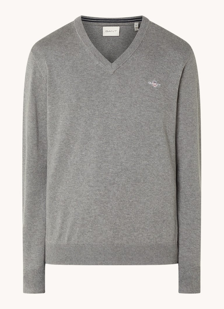 Gant finstrikket genser med logo