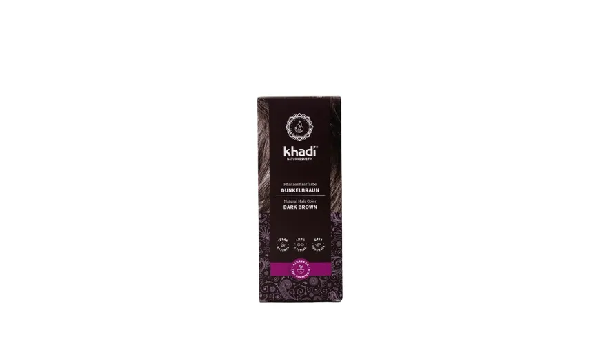khadi Pflanzenhaarfarbe 100 g dunkelbraun - dunkelbraun