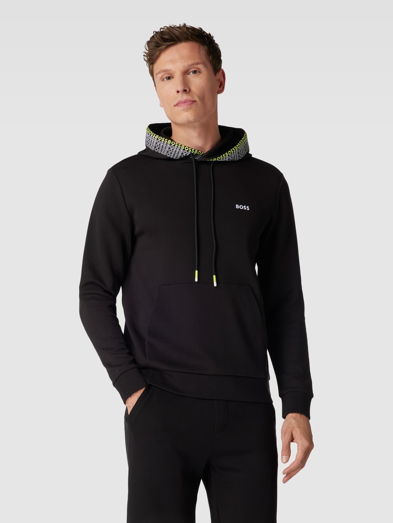 Hoodie mit Logo-Stitching Modell 'Soody' in schwarz