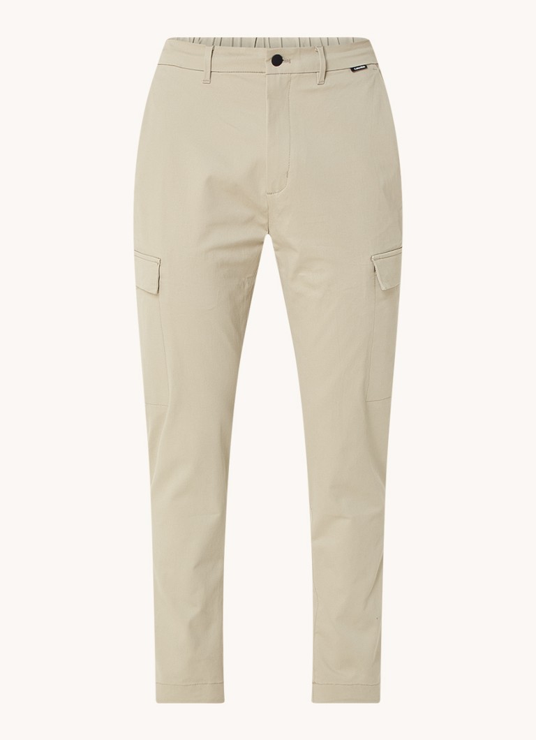 Calvin Klein Slim fit cropped cargo pants with flap pockets