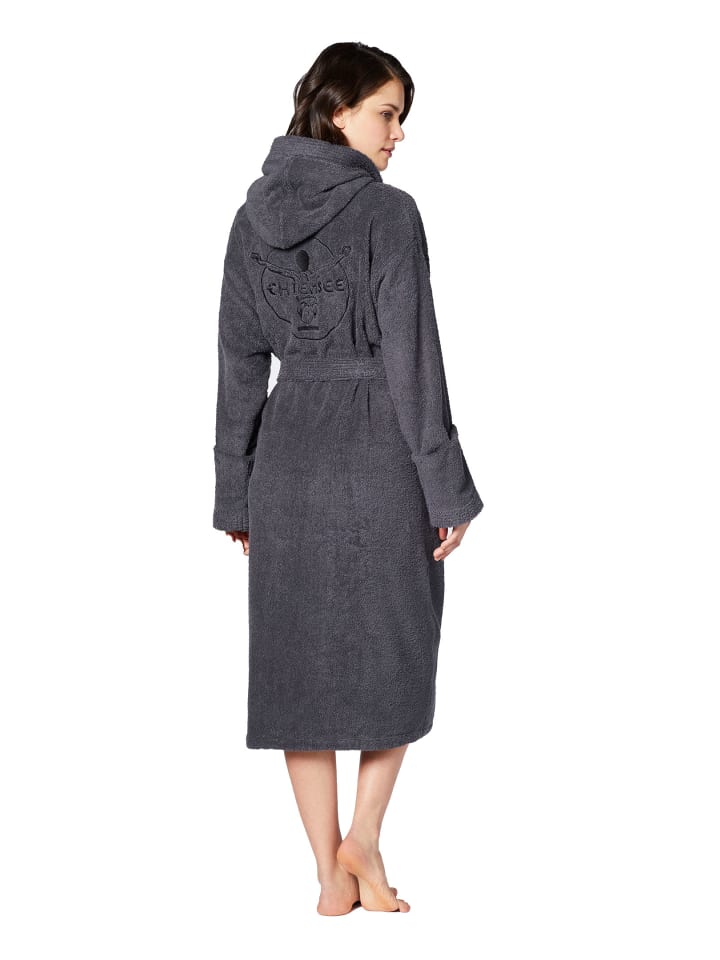 Chiemsee Bademantel Bathrobe Unisex in grau günstig kaufen